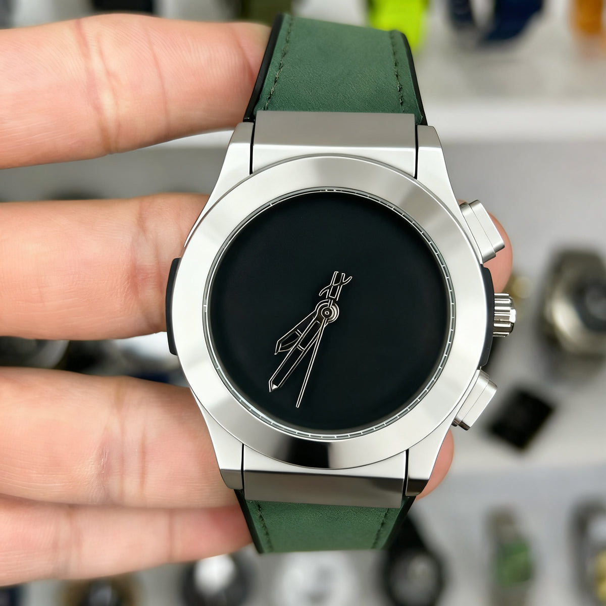 Reloj elegante para hombre color verde